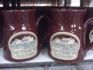 Clay Corner Colonial Mugs - Burgundy