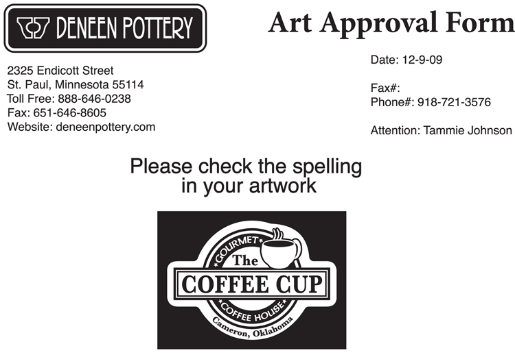 The Coffee Shop Art Approval
