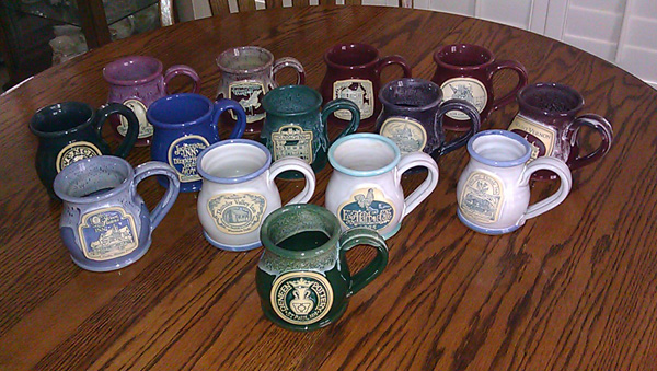 mug.collection_deneenpottery Photo of multiple mugs from different places